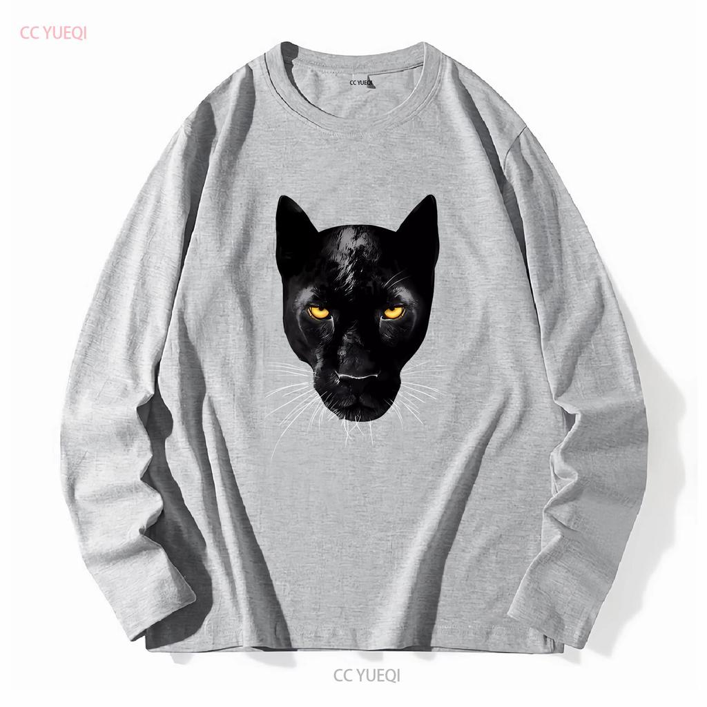 Tričko Pánská Móda Pantherův Pohled Streetwear Černé s dlouhým nebo krátkým rukávem vintage Prané Pružné Lehce Unisex móda