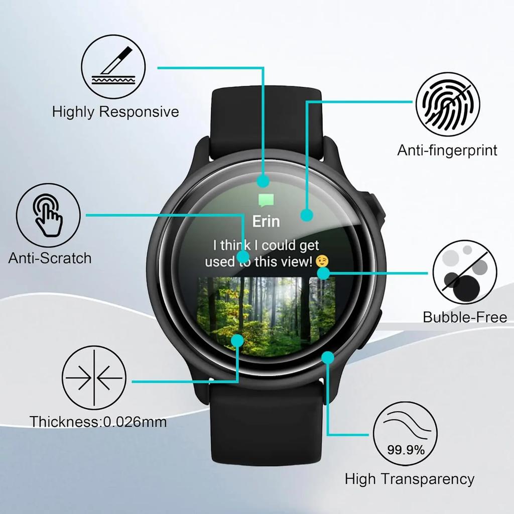 Für Garmin vivoactive 6 Displayschutzfolie Vollständige Abdeckung TPU Klarsichtfolie für Garmin vívoactive 6 Smartwatch Schutzhüllen