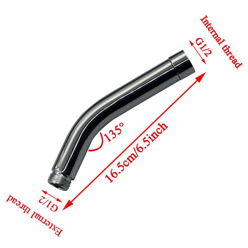 Angle 135 degree Shower Head Elbow Adapter Shower Arm Extension Hand Shower Top Spray Connector Pipe