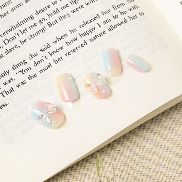 Too Cool For School Real Wear Nail Tips Round Square Cotton Candy