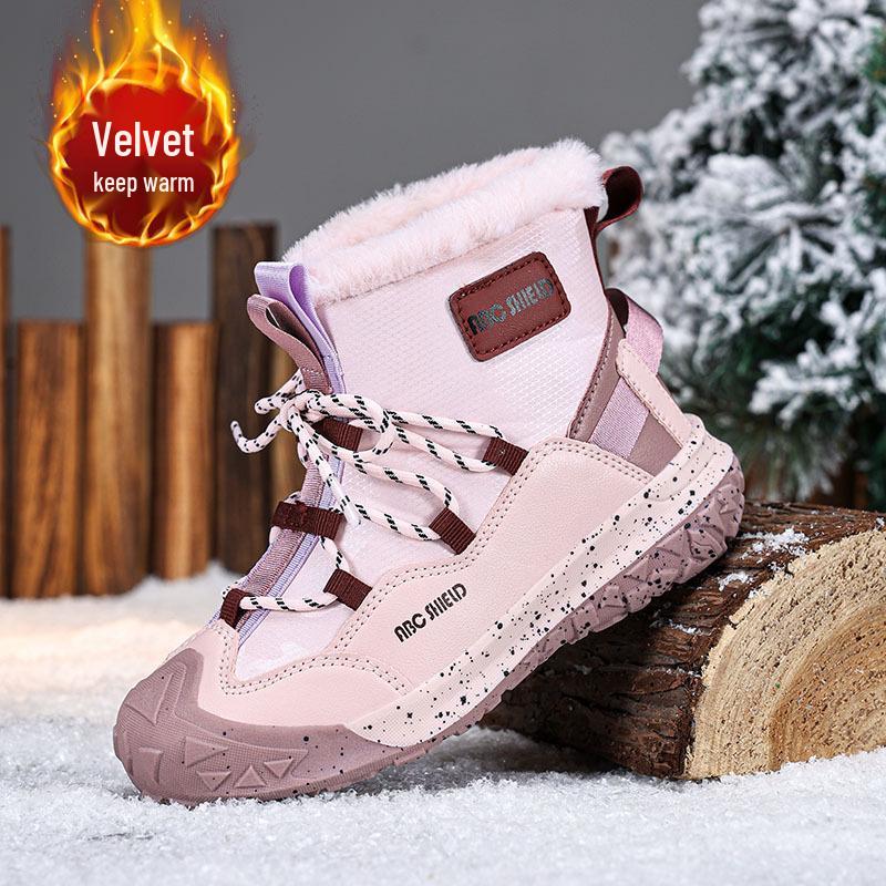 Children's Mid-Calf Snow Boots - Thickened Cotton, Winter Anti-Freezing for Boys & Girls.