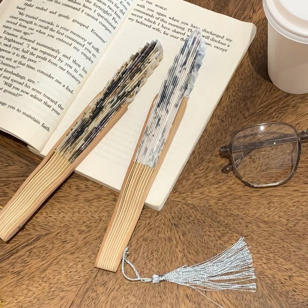 Portable Hand Fold Fan Chinese Style Retro Shell Fan Living Room Cabinet Decor