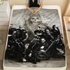 1PC Charles Matthew,Sons of Anarchy Print Flannel Blanket, High Quality All Seasons, Home Decor, Warmth and Comfort, Perfect for Christmas Gifts