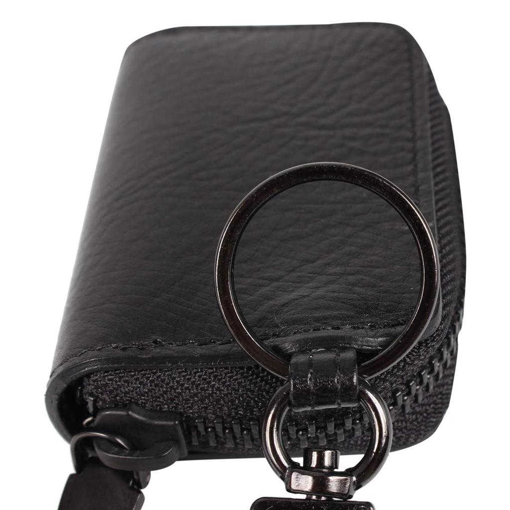 Orobianco Key Case, Key Holder, Smart Key Case, Round Zipper, KEY CASE ORS-090800, Black