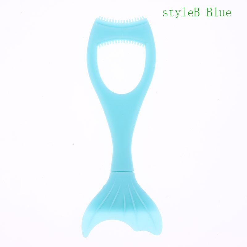 Силиконовый щиток для туши Mermaid Extension Аппликатор Защита Съемные Инструменты для теней и ресниц Для женщин Девочек Новичков B Blue