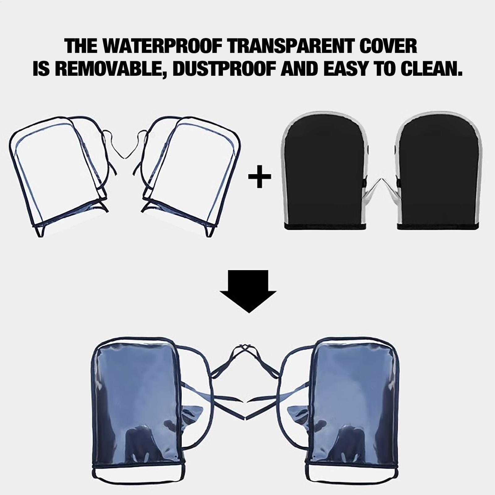 Handlebar Mittens Ebike Transport Protection Transparent Windproof Waterproof Handlebar Mittens Motorcycle For Handlebar Rain прозрачный