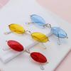 Retro Small Frame Oval Sunglasses Vintage Metal Colorful Shades Sun Glasses For Men Women Fashion Brand Design Female Eyeglasses