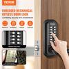 Mechanical Keyless Entry Door Lock, 14 Digit Keypad, Embedded Outdoor Gate Door Locks Set with Keypad and Handle, Water-proof Zinc Alloy, Easy to