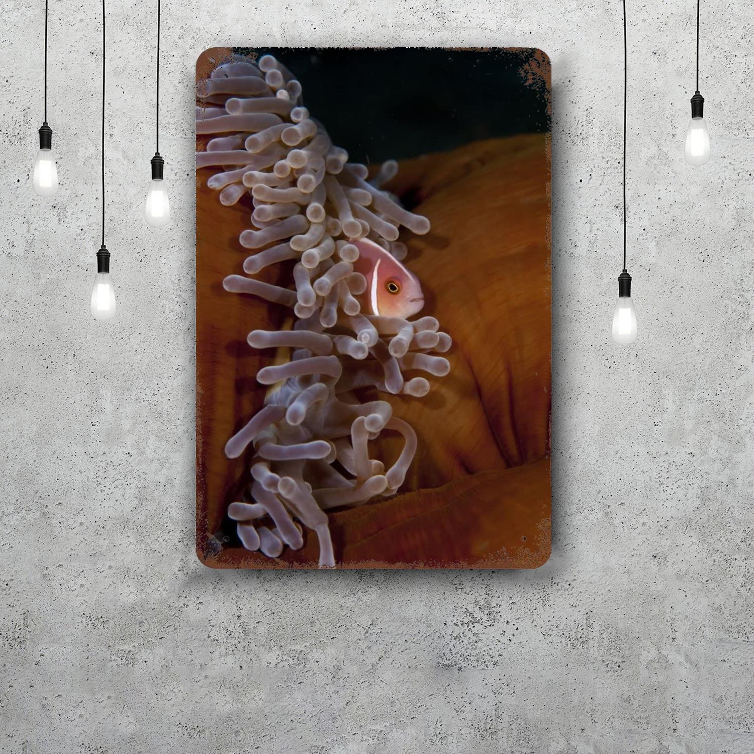 

sea anemone Retro Vintage Tin Sign Poster Decorative Plaque Metal Plate Wall Decor 20x30cm（7.8x11.8inch）