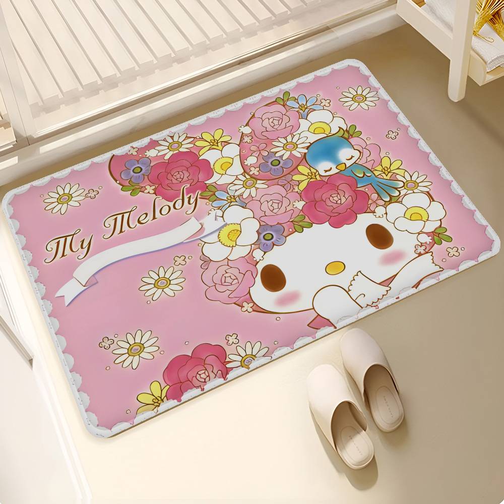 My M-melody Lovely Room Mats Anti-slip Absorb Water Long Strip Cushion Bedroon Mat Household Carpets
