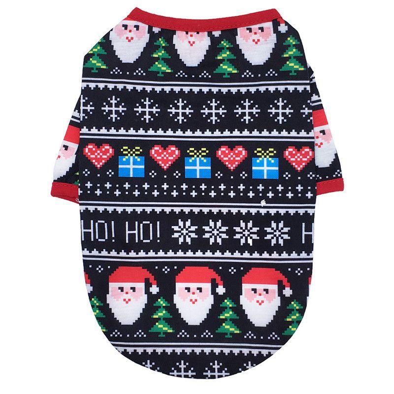 Cozy And Soft Christmas Pet Apparel T-shirt For Dogs And Cats With Delightful Holiday Design
