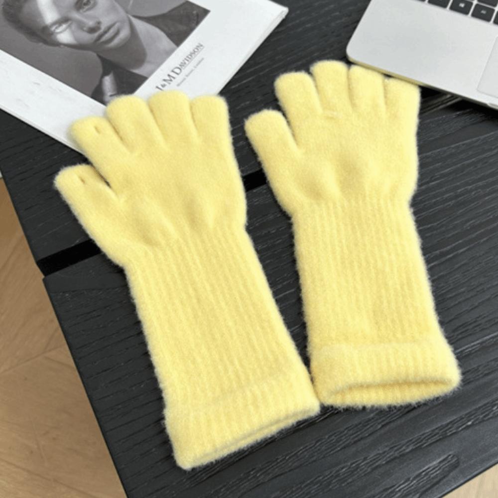1 Pair Warm Insulation Knitted Glove Touchscreen Winter Glove Durable Warm Handwear Outdoor