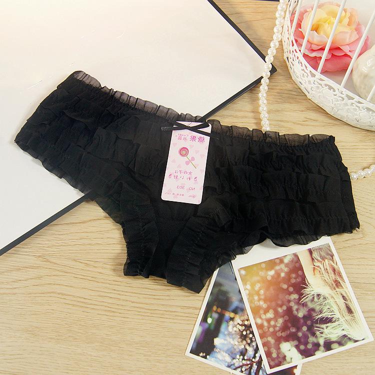 Culottes basses en dentelle résille élégantes: Lingerie pour femmes confortable, imprimée et transparente