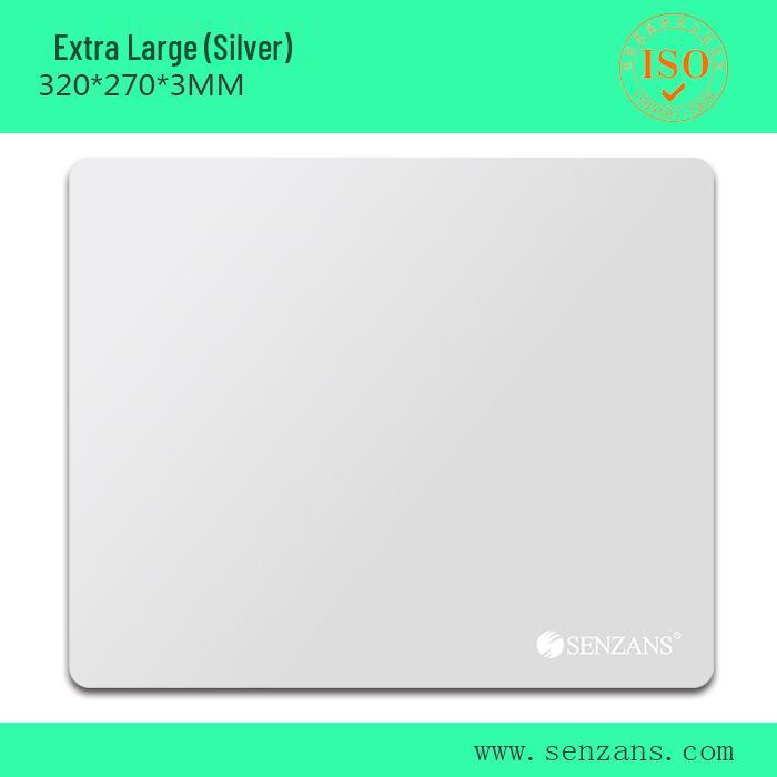 

Двусторонний коврик для мыши из алюминиевого сплава 320x270 мм для игр и MAC - SENZANS серебряный
