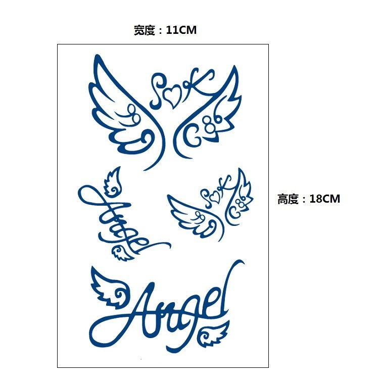 Gradual Change Herbal Fashion Personality Japanese Wave Whale Waterproof Simulation Long Time Does Not Fade Tattoo Sticker
