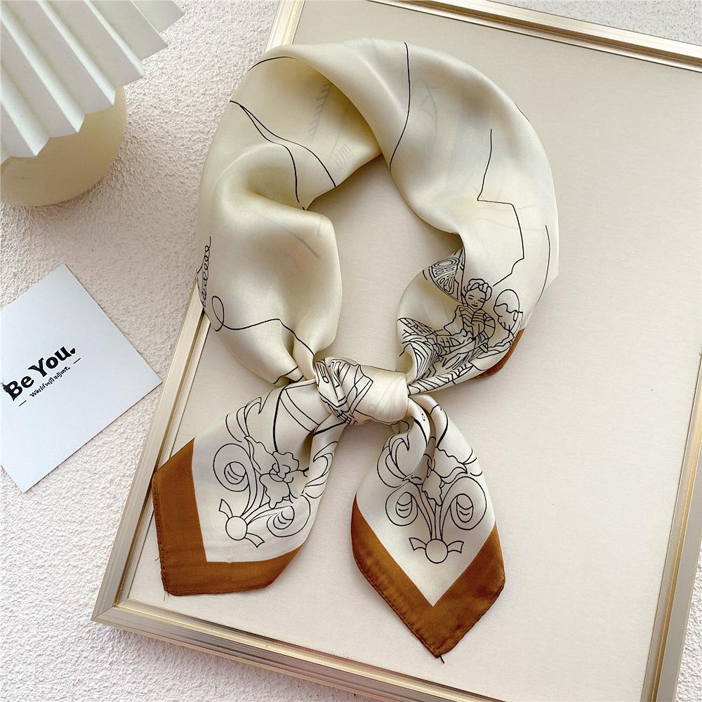 Decorație de modă Esarfă Bentita de păr Cravată Păr 70 Eșarfă pătrată mică Eșarfă de mătase Primăvară și toamnă femei Versatil Eșarfă mică Eșarfă profesională