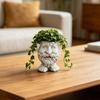 Face Flower Pot, Head Planter Pot, Funny Shape Face Planter Statue, Cute Resin Planter for Indoor Outdoor Plants Garden Decorations