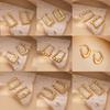 Luxury Niche Design Colorfast 304 Stainless Steel Titanium Stud Earrings for Women - Lightweight and High-End.