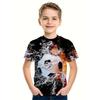 Tricouri de Fotbal pentru Copii Topuri cu Gât Rotund Poliester Casual Sportwear Tricouri Confortabile Mânecă Scurtă Tricou cu Imprimeu 3D