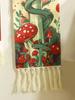 1pc Boho Mushroom and Frog Tapestry Wall Hanging, Retro Jungle Art Decorative Tapestry Banner,Wall Decor for Living Room Bedroom