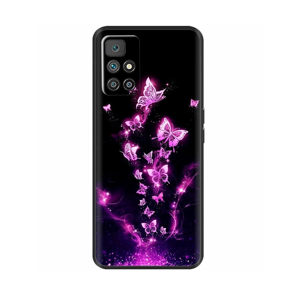 For Redmi 10 Case redmi10 Flowers Soft Phone Shell For Xiaomi Redmi 10 4G Cover For Redmi 10 Prime Cute Butterfly Cartoon Cases