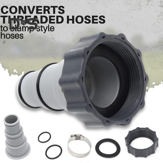 1 Set Replacement Hose Adapter Reusable Pool Hose Connector Durable Threaded Connection Pump Swimming Pool Parts