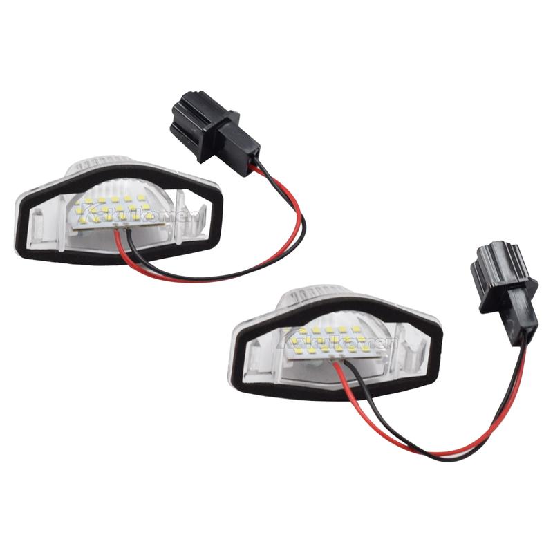 Error Free LED Car Number License Plate Light for Honda Crv Fit Jazz Odyssey Stream Freed Logo Insight HRV FRV Tag Lamp Assembly