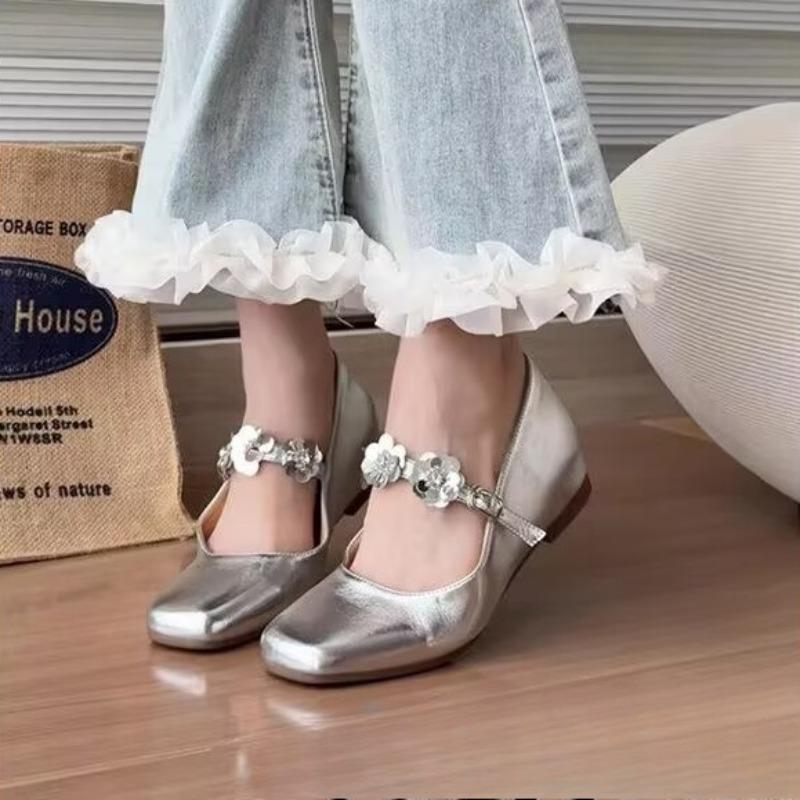 2025 Nowe Wiosenne Płytkie Buty Damskie na Płaskim Obcasie z Klamrą Modne Pojedyncze Eleganckie Buty Damskie Sukienka Outdoor Modne Pojedyncze Buty