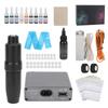 Rotary Tattoo Pen Kit Novice Power Supply Foot Pedal RCA Clip Cord Ink Cup Tattoo Machine Set (100‑)