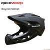 RACEWORK Casco da Bicicletta Ciclismo Specializzato Integrale Integrale Mountain Bike Strada Sportivo Per Uomo Leggero Taglia 58-62CM