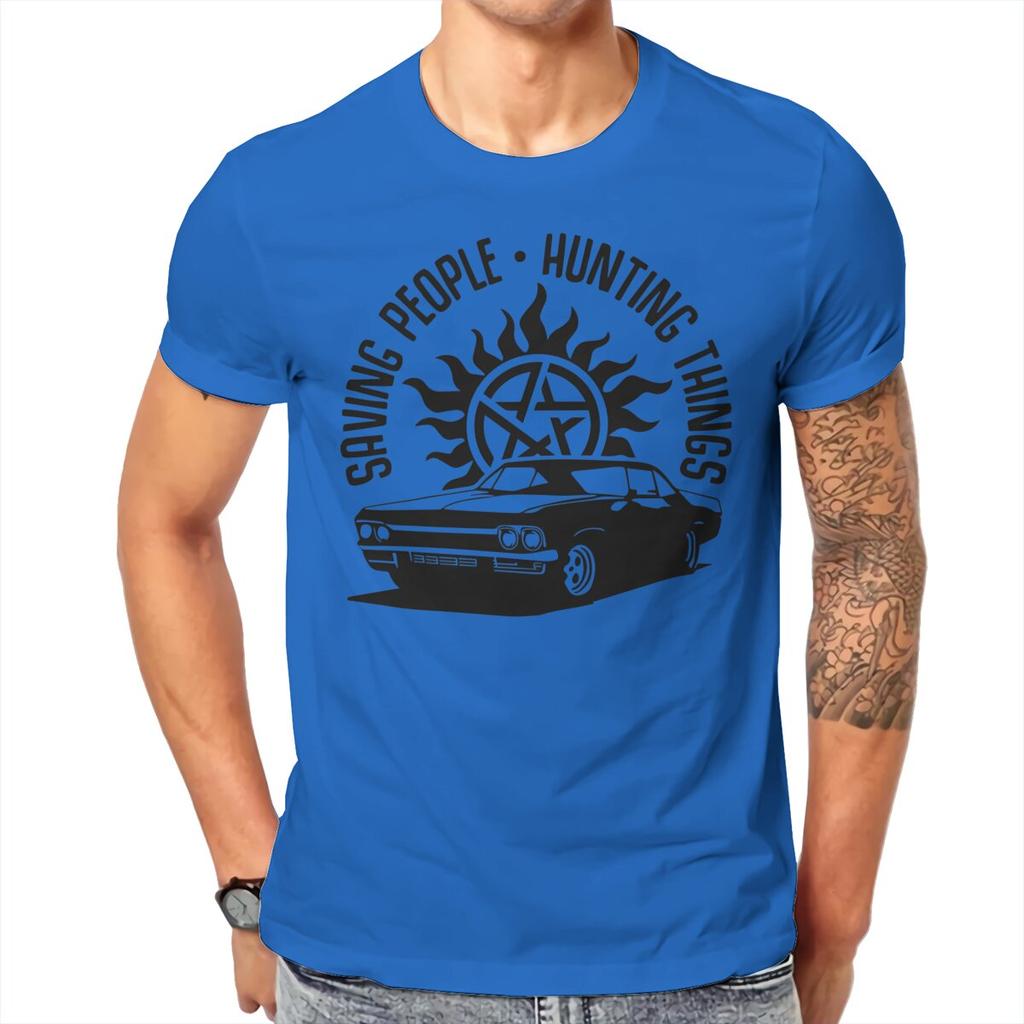 Supernatural Saving People Hunting Things T Shirt Unisex Tees Summer Clothing Cotton ONeck TShirt