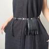 Ceinture à Franges en Cuir PU Ceintures Poches Vintage Sac de Taille Ceinture avec Poche Accessoires de Taille