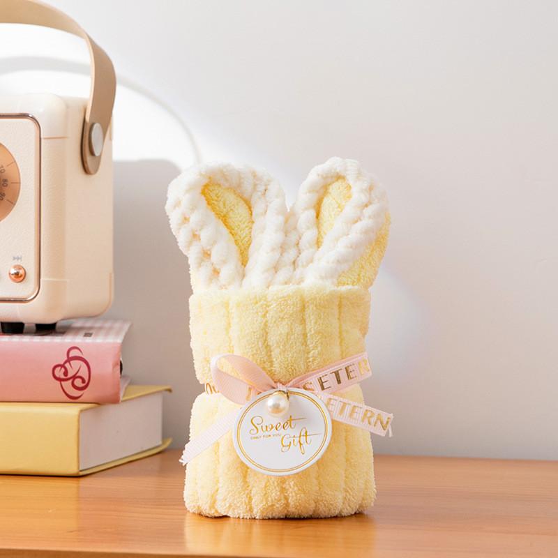 Baby Bear Hand Towel With Soft Coral Fleece For Wedding Favor And Party Decor
