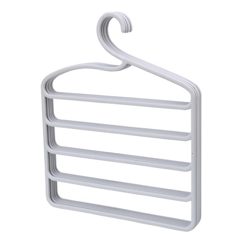 Pants Hanger Space Saver Strong Lode Bearing Plastic Sturdy Construction Trouser Hanger for Bedroom