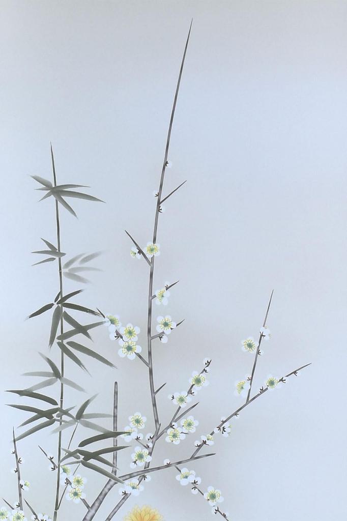 Hare No Machi Gallery Hanging Flower and Bird Four Ayumi Rakusai Danshi Book Shakusan X 164cm Scroll, Paintings, Year-round Hanging, Princes,