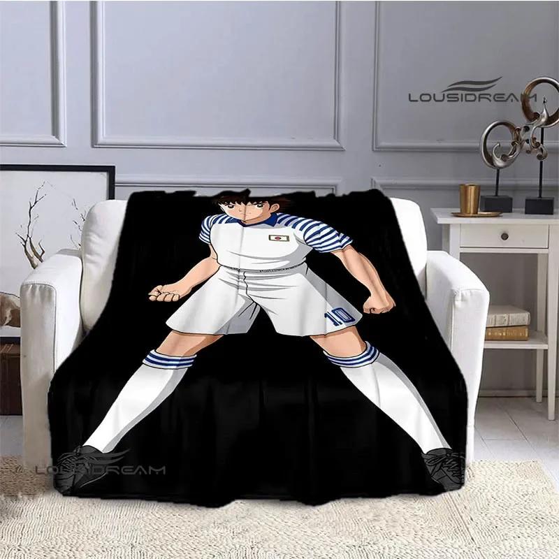 Coperte del cartone animato Captain Tsubasa coperta da picnic Coperte calde in flanella Morbida e confortevole fodere per letto Regalo di compleanno
