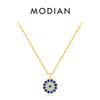 Blue Eye Necklace 925 Sterling Silver Zirconia Eyes Pendant Necklaces Trendy Link Chain Jewelry Gifts For Women Girls
