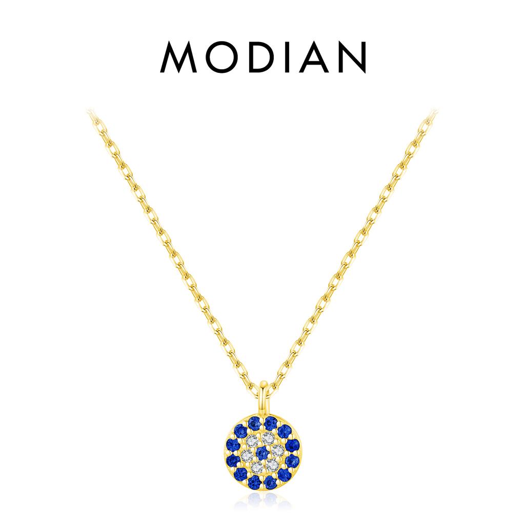 Blue Eye Necklace 925 Sterling Silver Zirconia Eyes Pendant Necklaces Trendy Link Chain Jewelry Gifts For Women Girls