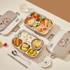 WORTHBUY Cute Capybara 304 Stainless Steel Lunch Box With Cutlery  Portable Large Capacity Divided Bento Box Microwave Safe