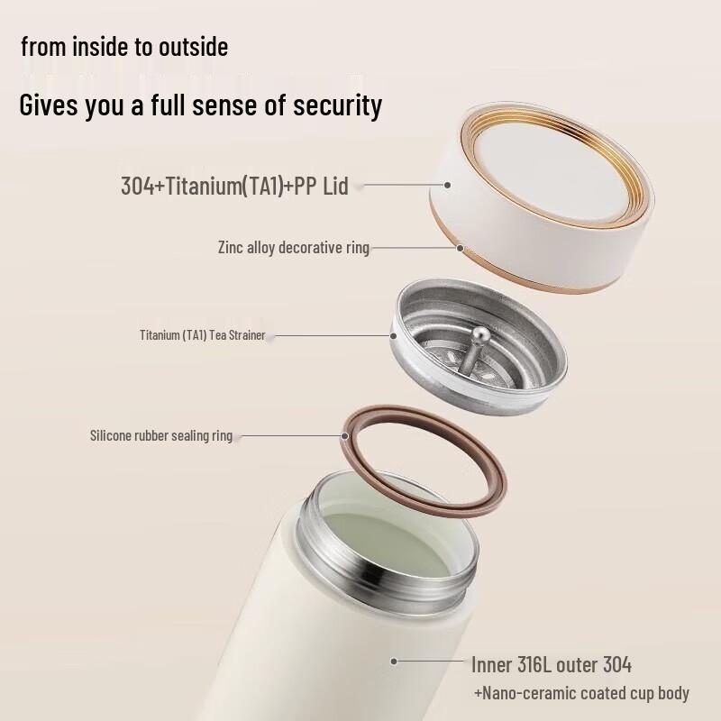 TAFUCO Business Thermos with Titanium Tea Infuser