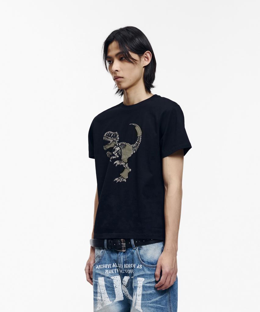 AAKAM Dino Patch Half Top (Black)