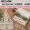 Macrame Christmas Tree DIY Kit, Green & Beige, Festive Wall Decor, Perfect Holiday Gift.
