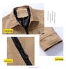 Men's Casual Black Denim Jacket, Versatile Spring & Autumn Workwear, Trendy Turn-Down Collar Top