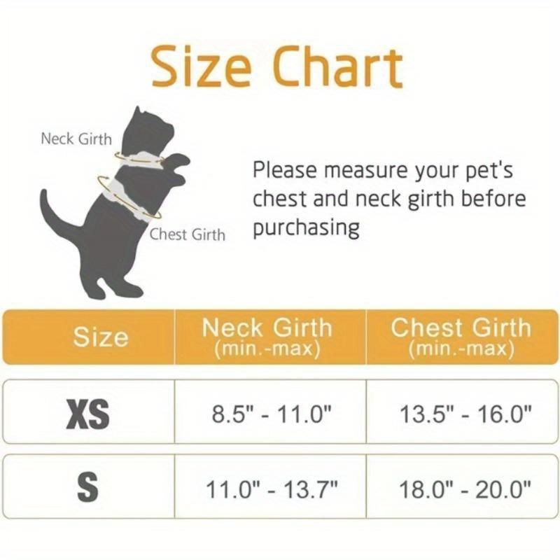 Cat Harness and Leash for Walking, Escape Proof Soft Adjustable Vest Harnesses for Cats, Breathable Reflective Strips Jacket