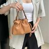 Genuine Leather Drawstring Bucket Bag Womens Shoulder Crossbody Tote Design Mini Small Size
