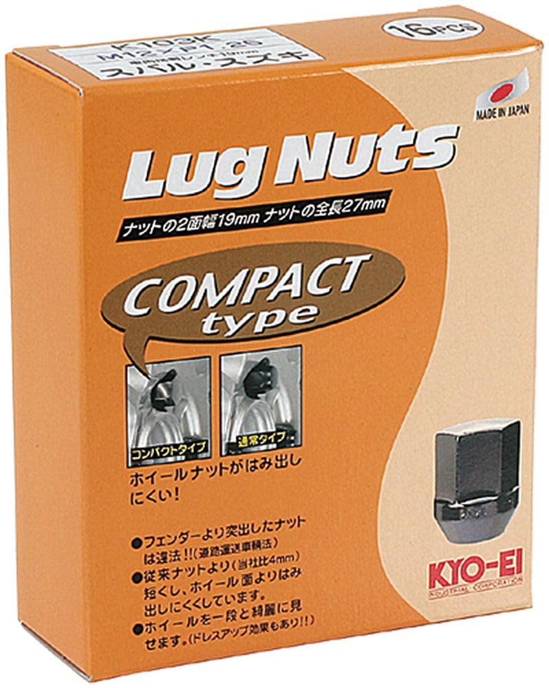 

Compact Lug M12 x KYO-EI Nuts, 16-Pack, 19-HEX, P1.25, K103K-16P