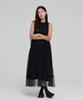 Reve Hearted Layered See-Through Dress - Black