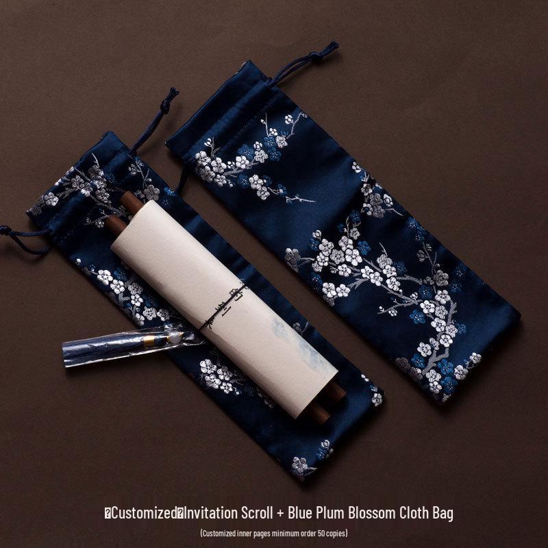 

Элегантный бизнес-приглашение и благодарственный свиток в китайском стиле для ежегодных собраний standard