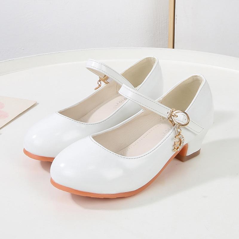 

Новые модные детские кожаные туфли принцессы для девочек, серебристые, с мягкой подошвой, спортивную обувь 31 белый