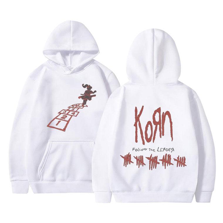 

Vintage KoRn Rock Band Follow The Leader Hoodie Autumn Winter Men Women Fleece Cotton Sweatshirt Men s Gothic Oversized Hoodies 3XL